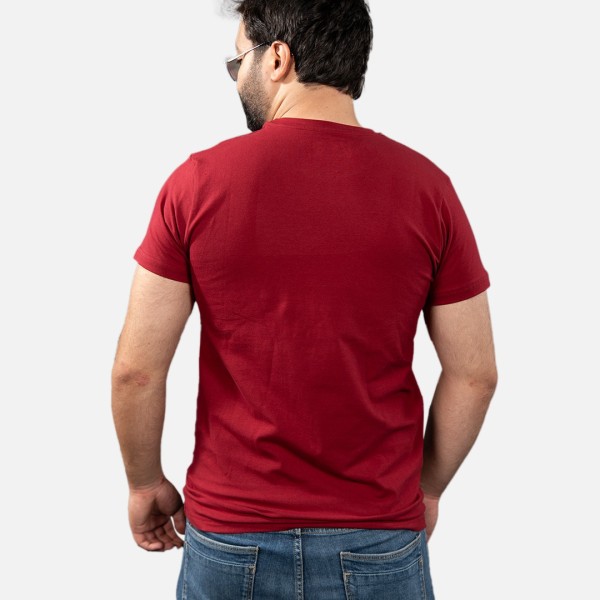 Tempo T-shirt Basique Rouge Bordeau