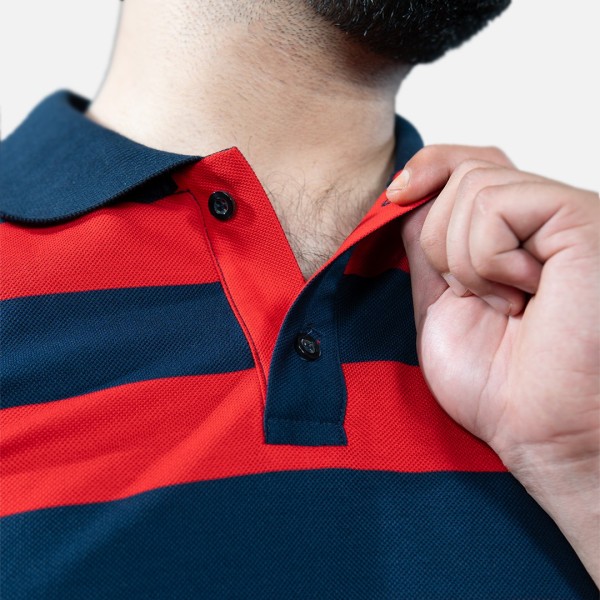Tempo Polo Bleu Rouge
