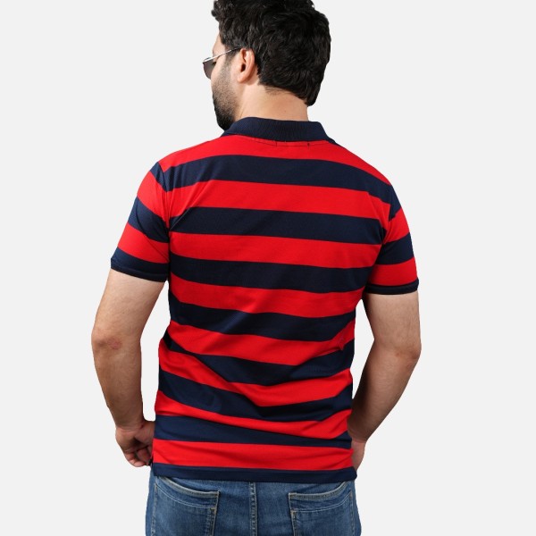 Tempo Polo Bleu Rouge