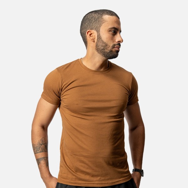 Tempo T-shirt Basique Caramel