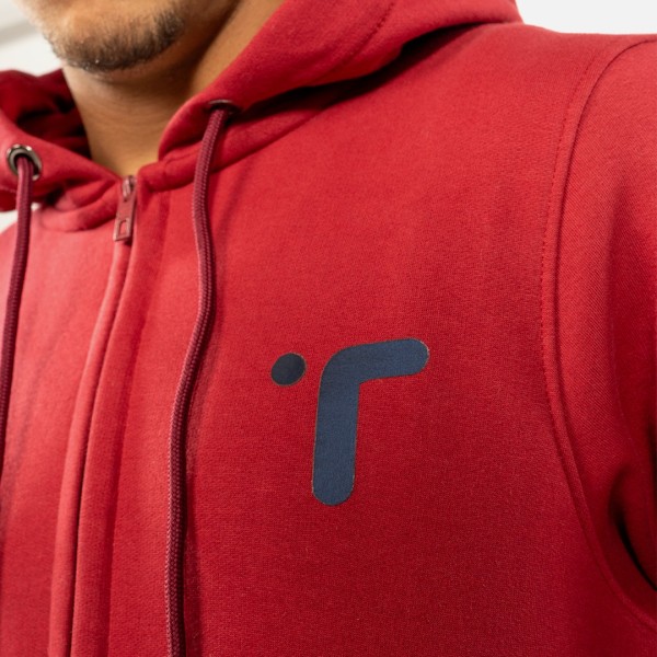 Tempo Gilet à Capuche Rouge