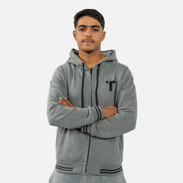 Tempo Gilet à Capuche Gris