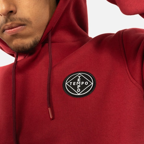 Tempo Sweat à Capuche Rouge Bordeau